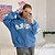 voordelige Cosplay anime hoodies en T-shirts voor dagelijks gebruik-Sweatshirt Hoodie met rits Pullover Brief Voorvak Voor Voor heren Dames Uniseks Volwassenen Heet stempelen Straat Casual / Dagelijks