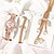 olcso Quartz órák-6db/szett női karóra luxus strassz kvarc karóra vintage star analóg karóra &amp; ékszerkészlet ajándék anyának