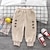 abordables Bas-Pantalons Bébé Fille Couleur unie Actif Ecole Coton 3-7 ans Printemps Noir Rose Claire Marron