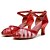 cheap Ballroom Shoes &amp; Modern Dance Shoes-Women&#039;s Modern Shoes Party Evening Prom Practice Comfort Shoes Heel Solid Color High Heel Round Toe Buckle Adults&#039; Silver Dark Red Black