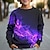 olcso fiú 3D pulóverek és pulóverek-Fiú 3D Tűz Pulóver Pullover Hosszú ujj 3D nyomtatás Ősz Tél Divat Utcai sikk Menő Poliészter Gyerekek 3-12 év Szabadtéri Hétköznapi Napi Normál
