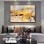 abordables Pinturas abstractas-pintura al óleo extra grande pintada a mano en color amarillo dorado, arte de pared, pintura abstracta sobre lienzo, arte moderno, pintura acrílica gris, arte de pared de gran tamaño, decoración del