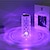 abordables Luces decorativas-Lámpara de ambiente rosa de cristal de 1 pieza, lámpara de noche para dormitorio, luz nocturna LED, lámpara de ambiente romántico, regalo de cumpleaños táctil LED con control remoto