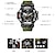 お買い得  クォーツ腕時計-SMAEL 女性 男性 キッズ デジタルウォッチ クォーツ 大きめ文字盤 光る ストップウォッチ デート 防水 シリコーン 腕時計