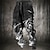 abordables pantalons de survêtement imprimés pour hommes-Crânes Punk Gothique Homme Impression 3D Joggings Pantalon Jogging Pantalon Extérieur Plein Air Casual Quotidien Polyester Noir Bleu Marron S M L Taille médiale Élasticité Pantalon