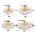 abordables Diseño Sputnik-Lámparas LED de lujo moderno, 42/50/60/80 cm 6/6/12/14 luces de cristal dorado para interiores del hogar cocina dormitorio arte del hierro lámpara de rama de árbol lámpara creativa luz blanca cálida 110-240v