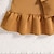cheap Dresses-Kids Girls&#039; Dress Solid Color Long Sleeve Casual Adorable Daily Polyester Midi Casual Dress Spring Fall Winter 3-7 Years Khaki