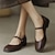 cheap Women&#039;s Heels-Women&#039;s Heels Flats Mary Jane Plus Size Vintage Shoes Party Office Daily Solid Color Winter Flat Heel Round Toe Elegant Casual Minimalism Faux Leather Black Brown
