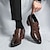ieftine Oxfords Bărbați-Bărbați Oxfords Retro Pantofi formali Pantofi de piele intoarsa Pantofi metalici Plimbare Epocă Clasic Casual Zilnic Petrecere și seară PU Augmentare Înălțime Loafer Negru Maro Toamnă