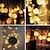 baratos Luzes e lanternas de caminho-Lanterna solar de natal 5m 20leds ao ar livre à prova d&#039; água tecido takraw bola corda luzes natal casamento feriado jardim varanda quintal decoração
