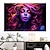 cheap People Prints-People Wall Art Canvas Beautiful Colorful Woman Prints and Posters Abstract Portrait Pictures Decorative Fabric Painting For Living Room Pictures No Frame