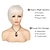 cheap Older Wigs-Short White Wig Pixie Natural Straight Asymmetric Wig Halloween Cosplay Costume Wig Synthetic Heat Resistant Hair Wig for Women (Cream White)