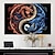 abordables Impresiones de Animales-Arte de pared de animales, lienzo, yin y yang, dos dragones, impresiones y carteles, imágenes abstractas, pintura decorativa de tela para sala de estar, imágenes sin marco