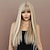 cheap Synthetic Trendy Wigs-Synthetic Wig Straight Neat Bang Wig Long A1 A2 A3 Synthetic Hair Women&#039;s Fashionable Design Soft Natural Pink Dark Gray Blonde