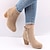 cheap Women&#039;s Boots-Women&#039;s Boots Plus Size Heel Boots Party Office Daily Solid Color Winter Chunky Heel Round Toe Elegant Casual Minimalism Faux Leather Black Khaki
