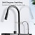 cheap Kitchen Faucets-Waterfall Kitchen Faucet, Modern Contemporary Multi function Pull Out / Pull Down Kitchen Taps for Kitchen Sink, Ceramic Valve Insides