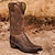 levne Cowboy &amp; Western Boots-Pánské Dámské Boty Motorkářské boty Kovbojské boty Retro Chůze Na běžné nošení Denní PU Pohodlné Kotníčkové Povaleč Černá Hnědá Jaro Podzim