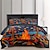 billige eksklusivt design-dynetrekk flamme quilt art mønster dynetrekk sett mykt 3-delt luksus sengetøysett i bomull hjemmeinnredning gave