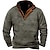 abordables Men&#039;s Sweatshirts-Gilet homme sportif vintage brun col montant
