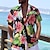 billige hawaiianske skjorter i revers til mænd-Herre Skjorte Hawaii skjorte Blomstret Grafiske tryk Aftæpning Sort Gul Rød Navyblå Marineblå udendørs Gade Kort Ærme Trykt mønster Tøj Mode Designer Afslappet Blødt