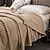 baratos Cobertores &amp; Mantas-cobertor de flanela quente e aconchegante para sofá, cama e sofá - cobertor macio e relaxante em cobertor grande de cor sólida