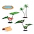 Недорогие Конструкторы-Моделирование микропейзаж тропический кактус баобаб кокосовое каменное дерево растение песок стол сцена украшение модель дерева
