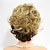 abordables perruque plus âgée-Perruque courte bouclée coupe bob avec frange perruque synthétique débutants amical résistant à la chaleur