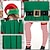 preiswerte Weihnachtskostüme-Elf Ausgefallenes Weihnachtskleid Santa Anzüge Cosplay Kostüme Damen Cosplay-Kostüm Weihnachten Weihnachten Maskerade Erwachsene Party Weihnachten Polyester Kleid Gürtel Socken Hut