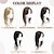 preiswerte Stirn-Pony-Haaraufsätze für Frauen für dünner werdendes Haar, dunkelblonde Strähnchen, synthetische Faser-Haaraufsätze, Haarteile für Frauen, Damen, mehrschichtig, lange, gerade, gewellte Clip-in-Perücken mit