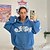 voordelige Cosplay anime hoodies en T-shirts voor dagelijks gebruik-Sweatshirt Hoodie met rits Pullover Brief Voorvak Voor Voor heren Dames Uniseks Volwassenen Heet stempelen Straat Casual / Dagelijks
