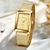 cheap Quartz Watches-CRRJU Watch Men New Square Quartz with Automatic Week Date Wrist Watches Luxury Stainless Steel Gold Relogio Masculino