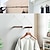billige Håndklestenger-tre kleskroker vegghenger for oppbevaring av klær organisere klesoppbevaringsholdere veggmontert stativ hylle krok romtilbehør