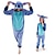 cheap Kigurumi Pajamas-Kid&#039;s Adults&#039; Kigurumi Pajamas Cartoon Blue Monster Animal Onesie Pajamas Charm Funny Costume polyester fibre Cosplay For Men&#039;s Women&#039;s Boys Halloween Animal Sleepwear Cartoon