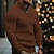 cheap Men&#039;s Pullover Sweater-Men&#039;s Pullover Sweater Jumper Cable Knit Regular Knitted Quarter Zip Plain Stand Collar Modern Contemporary Xmas Work Clothing Apparel Winter Black White M L XL