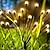 baratos Luzes e lanternas de caminho-Luzes solares para jardim, 1 pacote com 10 leds, lâmpada solar firefly, 2 modos de iluminação, luzes de jardim à prova d&#039;água para decoração de paisagem de pátio