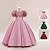 cheap Party Dresses-Kids Girls&#039; Party Dress Solid Color Short Sleeve Formal Performance Wedding Sequins Ruched Elegant Princess Beautiful Cotton Polyester Midi Party Dress Flower Girl&#039;s Dress Spring Fall Winter 4-13