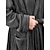 abordables Robes de Chambre-Homme Pyjamas robe Peignoir Robe de bain 1 pcs Plein mode Décontractées Confort Intérieur du quotidien Lit Polaire Confort Chaud Sweat à capuche manche longue Poche Automne Hiver Noir Bleu de minuit