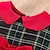 preiswerte Kleider-Baby Mädchen Kleid Plaid Langarm Schulanfang Leistung Party Krawattenknoten Aktiv bezaubernd Täglich Baumwolle Midi Casual kleid Frühling Herbst Winter 3-7 Jahre Rote