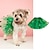 abordables Vêtements pour chiens-squibbon poméranien teddy irlandais pet party dressing jupe en maille quatre feuilles herbe jupe à pois