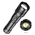 cheap Flashlights &amp; Camping Lights-Telescopic Zoom Flashlight Rechargeable Super Bright Flashlight with 7 Lighting Modes Tactical Flashlight with COB Side Lights and Power Display LED Torch