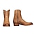 billiga Cowboy &amp; Western Boots-Herr Stövlar Cowboystövlar Kontor / Business Ridstövlar Promenad Ledigt Brittisk Dagligen PU Korta stövlar / ankelstövlar Ljusbrun Mörkbrun Svart Höst Vinter