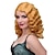 abordables Perruques de déguisement-dame perruque cosplay classique femme fatale diva ondulée longue raie blond doré 20