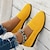 cheap Women&#039;s Flats-Women&#039;s Flats Slip-Ons Comfort Shoes Daily Solid Color Winter Flat Heel Round Toe Fashion Casual Comfort Walking Tissage Volant Loafer Dark Grey Black Yellow