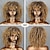 cheap Black &amp; African Wigs-Soft And Stylish 14 Inch Blonde Afro Curly Wig For Women - Perfect For 70s And Kinky Curly Hair - Synthetic Fiber Material For Long-Lasting Wear