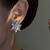 cheap Earrings-Women&#039;s Zircon Stud Earrings Fine Jewelry Classic Precious Flower Shape Stylish Simple Earrings Jewelry Silver For Gift Festival 1 Pair