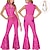 cheap Movie &amp; TV Theme Costumes-Movie Outfits Western Cowgirl Costume Star-Covered Flared Pants Pink Gingham Dress Cheerleader Jumpsuit Y2K Retro Vintage With Wig