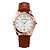 お買い得  クォーツ腕時計-女性 クォーツ ミニマリスト スポーツ ビジネス 腕時計 光る 防水 レザー 腕時計