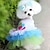 cheap Dog Clothes-Summer Dog Clothes with Dog Bath Brush  Princess Dress Teddy Bears Two legged Clothes Mesh Lace Bunny Skirt