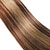 abordables 3 mechones de cabello natural ondulado-Paquetes de cabello resaltado cabello humano virgen liso 3 paquetes ombre rubio miel color p4/27