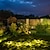 Недорогие Уличные светильники-Наружный настенный светильник водонепроницаемый садовый пейзажный светильник на солнечной энергии вилла стена садовый забор шаг дорожка ландшафтное украшение 1/2 шт.